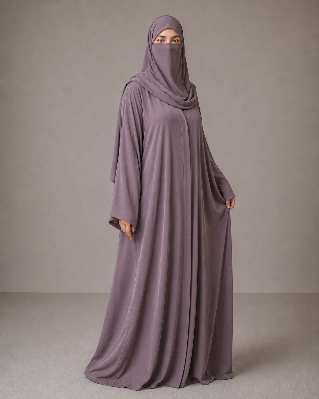 Women's Premium Front Open Abaya With Matching Hijab | Modest Islamic Wear